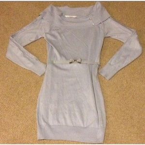 Light Blue Sweater Dress